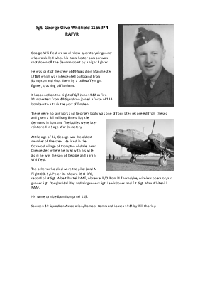 A preview of a PDF biography for Whitfield, George Clive